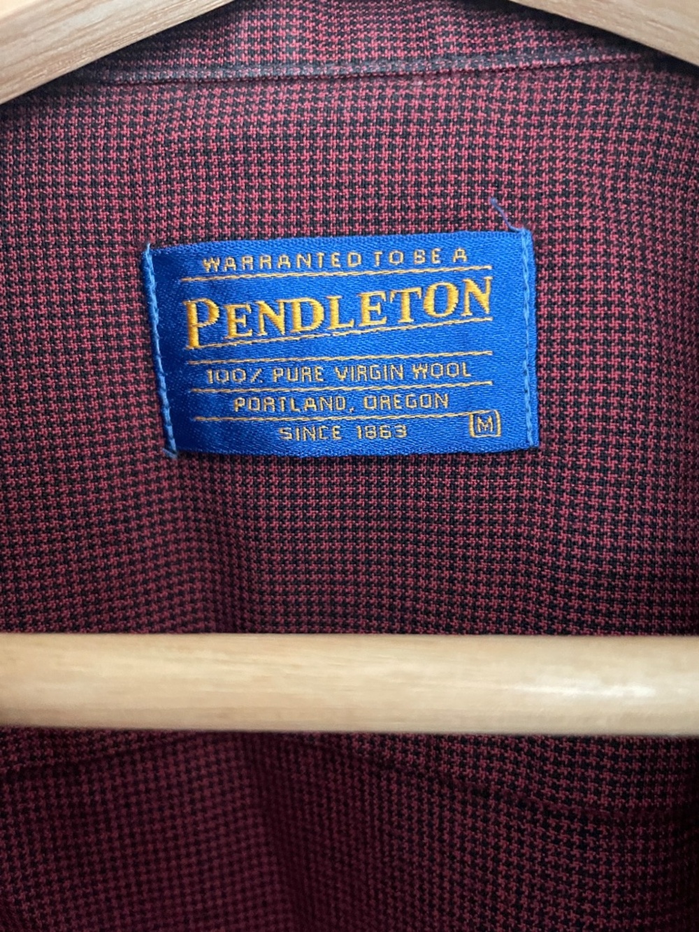Soft thin wool Pendleton shirt